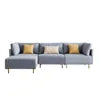 Hot Sale L-shape Combination Sectional Sofa Living Room Gray Fabric Sofa Set