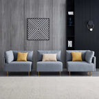 Hot Sale L-shape Combination Sectional Sofa Living Room Gray Fabric Sofa Set