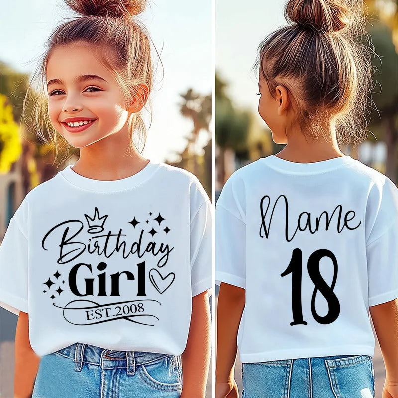 Birthday Girl Shirt 10th Girls Birthday Shirt 15th Childrens 16 Years Old Kids Clothes12th18th 20th 9th 13th 16th Birthday Shirt