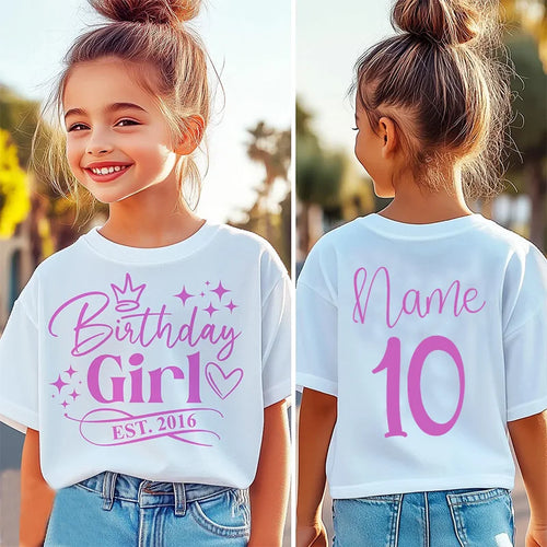 Birthday Girl Shirt 10th Girls Birthday Shirt 15th Childrens 16 Years Old Kids Clothes12th18th 20th 9th 13th 16th Birthday Shirt