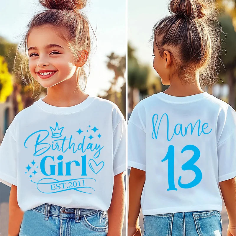 Birthday Girl Shirt 10th Girls Birthday Shirt 15th Childrens 16 Years Old Kids Clothes12th18th 20th 9th 13th 16th Birthday Shirt