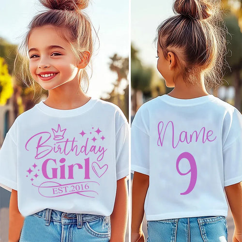 Birthday Girl Shirt 10th Girls Birthday Shirt 15th Childrens 16 Years Old Kids Clothes12th18th 20th 9th 13th 16th Birthday Shirt